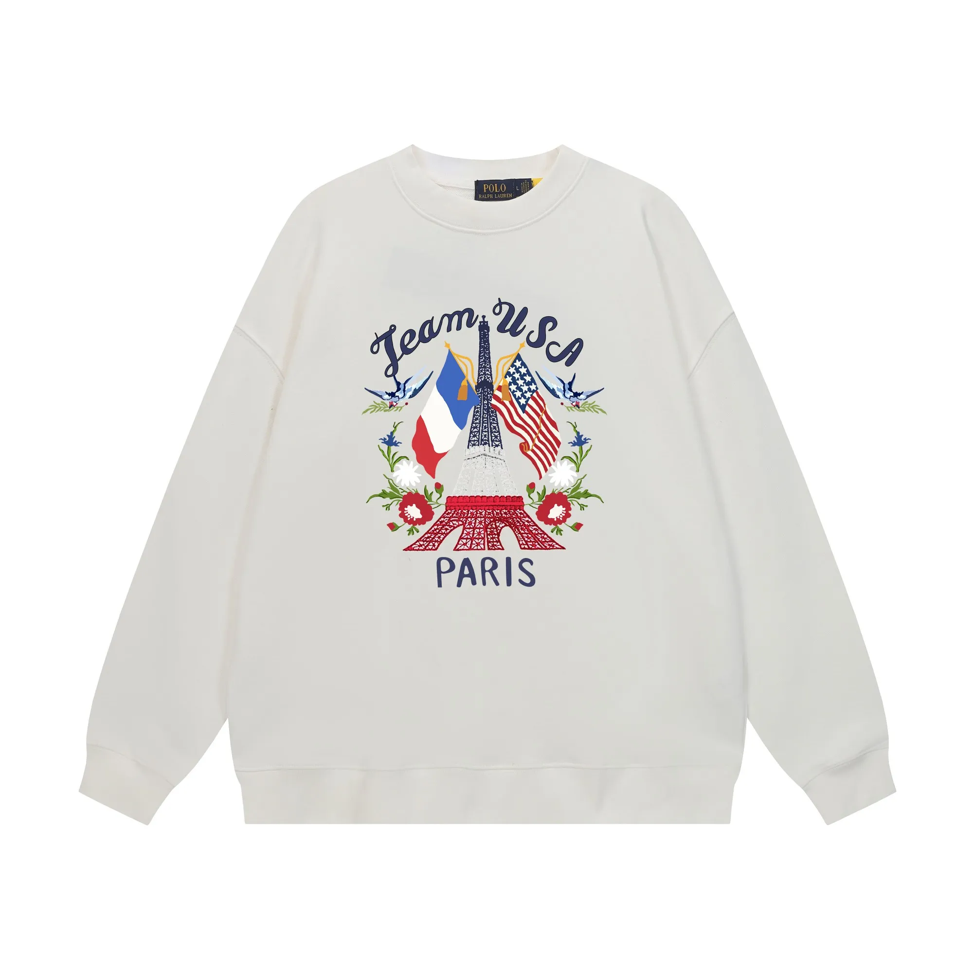 P200 Long-term stock] RalphLauren/Ralph Lauren 2025 autumn and winter new bear letter print 420g heavy large terry sweatshirt Ralph Lauren's age-reducing item, the coat fabric is made of 85% cotton ➕15% polyester, which not only retains the softness, comfort and breathability of cotton, but also adds the wear resistance and wrinkle resistance of polyester fiber, making the clothes more durable and easy to care for. Even in slightly cooler weather, you won't feel stuffy when wearing it. This kind of fabric has a natural crisp feel and is not easy to pill or deform. The bear on the chest is printed with English letters. It is full of color, full of three-dimensionality, and lifelike, adding a bit of liveliness and interest to the whole sweatshirt. There is no pressure to dress, regardless of age or gender. Complete accessories! Color: black, white, navy blue, light floral gray Size: M-L-XL-XXL